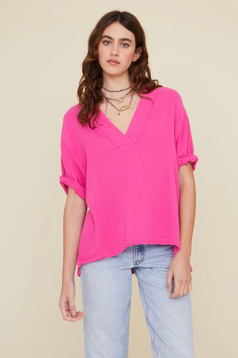 Xirena  avery top  -  pink raspberry