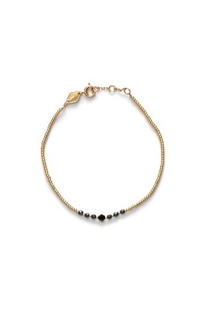 Anni Lu bead and gem bracelet black 