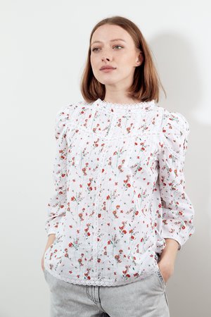 Kj's Laundry sabina top -  titian floral detail