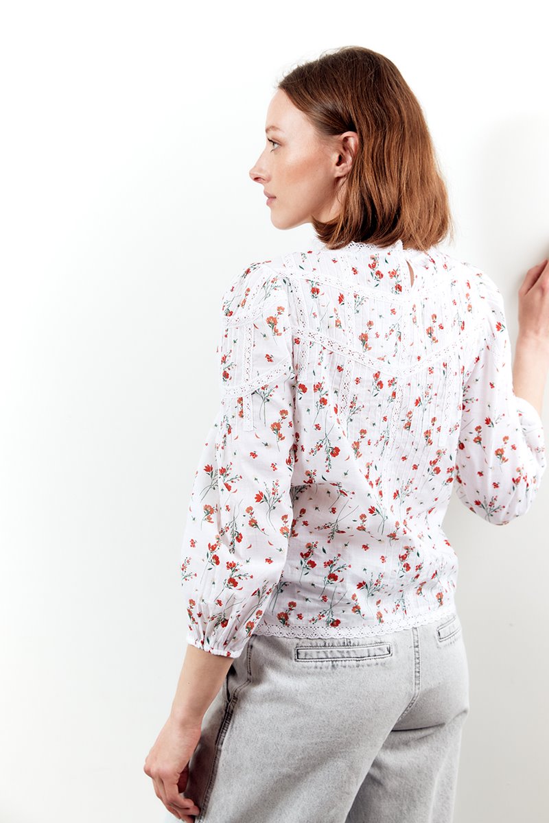 Kj's Laundry sabina top -  titian floral back