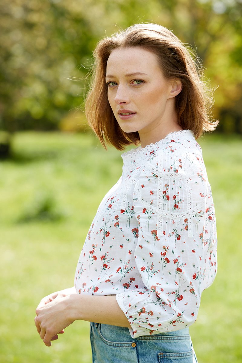 Kj's Laundry sabina top -  titian floral