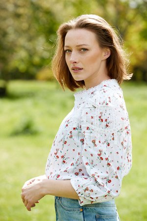 Kj's Laundry sabina top -  titian floral