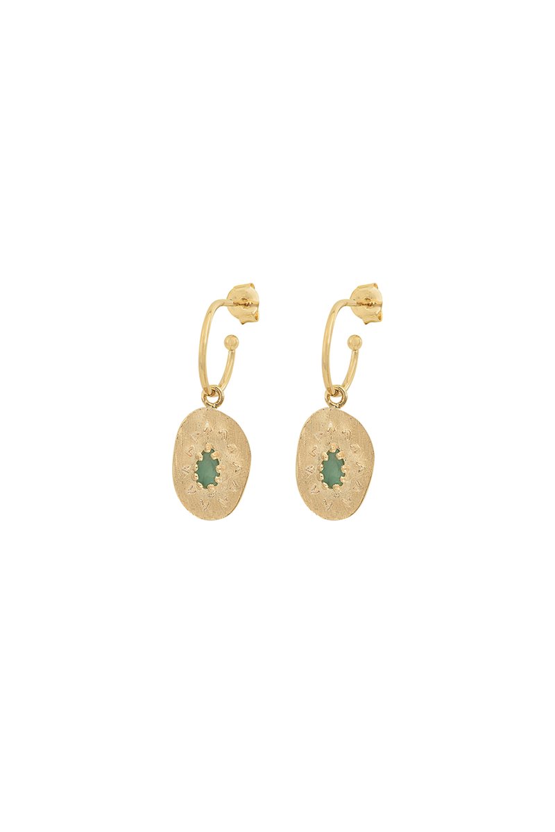 Louise Hendricks felix bo earrings - emerald