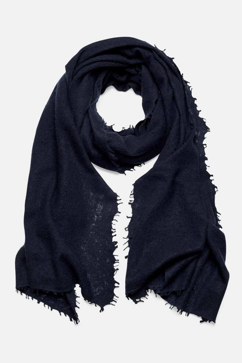 Mouleta  cashmere scarf navy 
