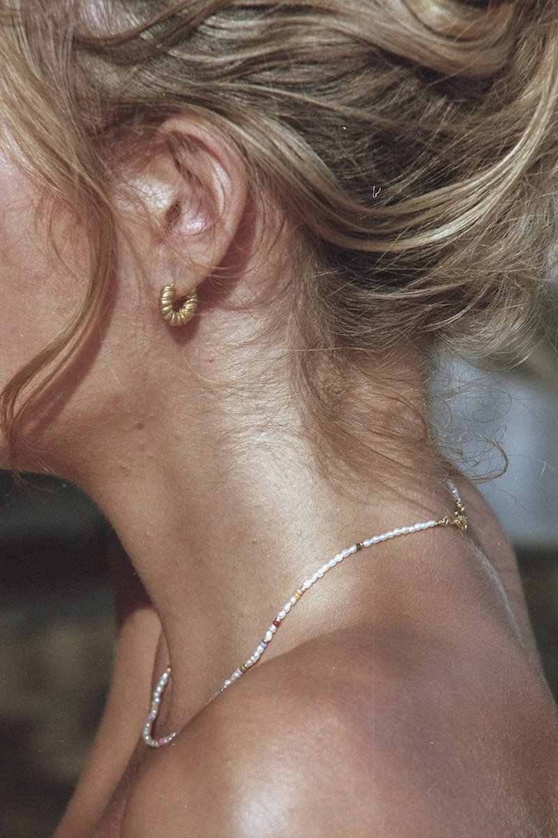 Anni Lu cable hoop earrings back Anni Lu cable hoop earrings back