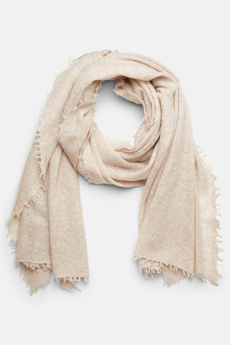 Mouleta  cashmere scarf pale sand