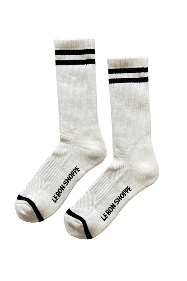 Le Bon Shoppe extended boyfriend sock - white 