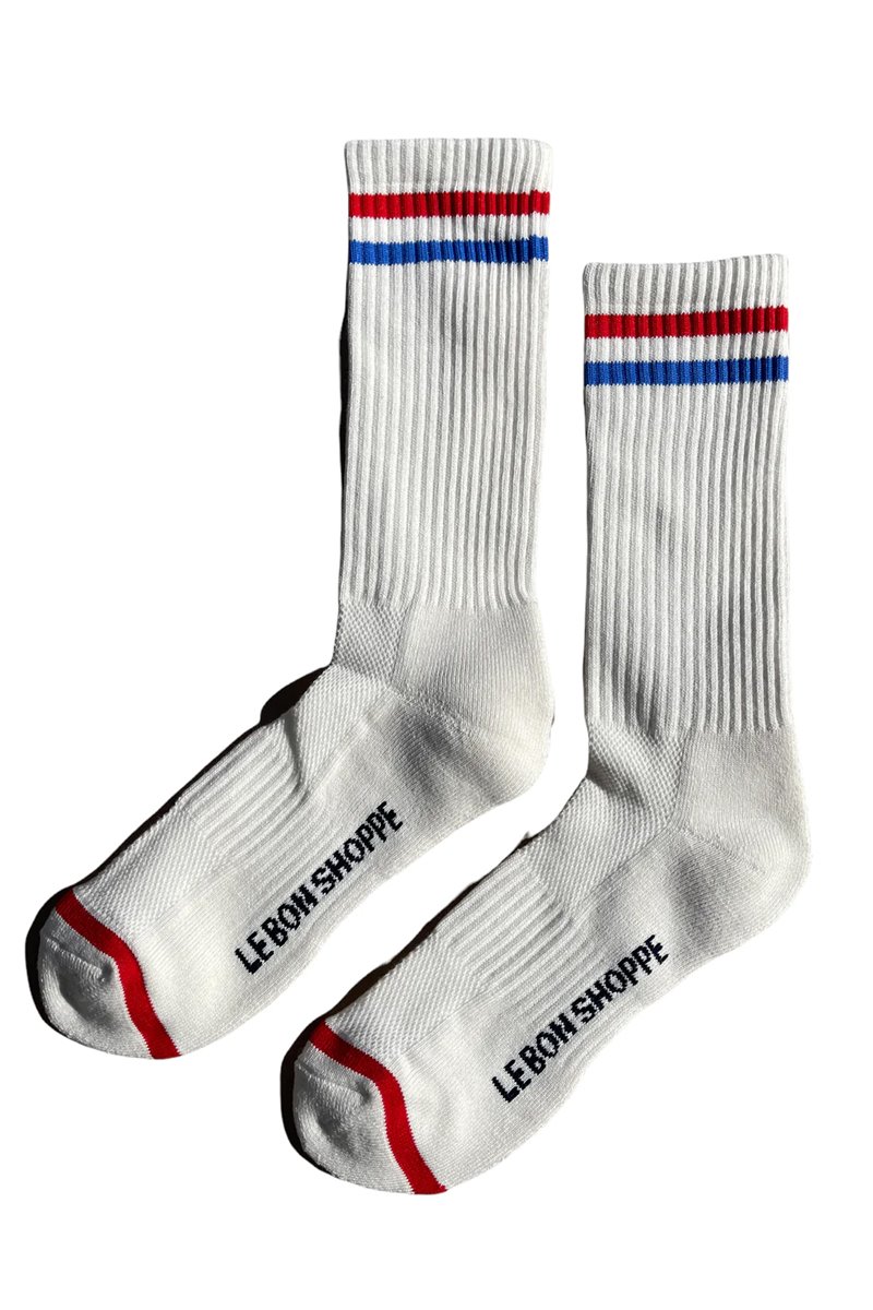 Le Bon Shoppe extended boyfriend sock - milk