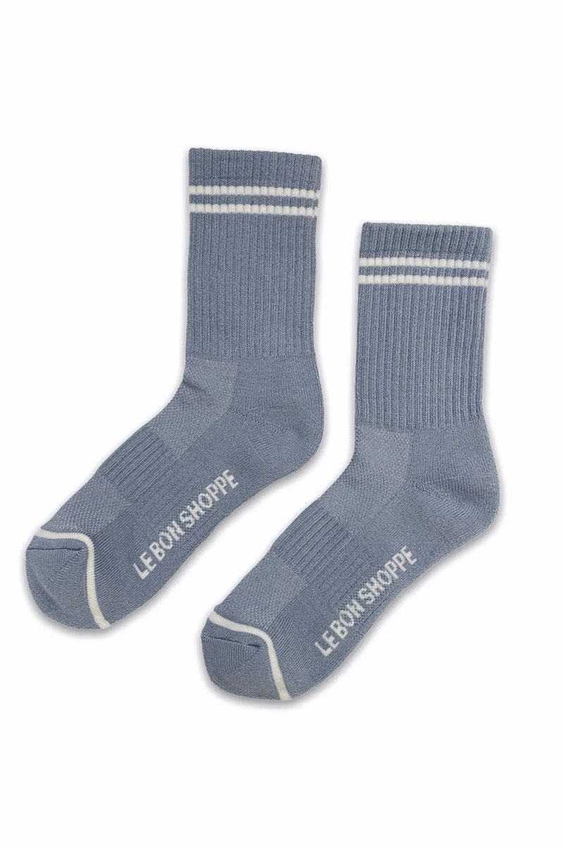 Le Bon Shoppe boyfriend sock - blue grey