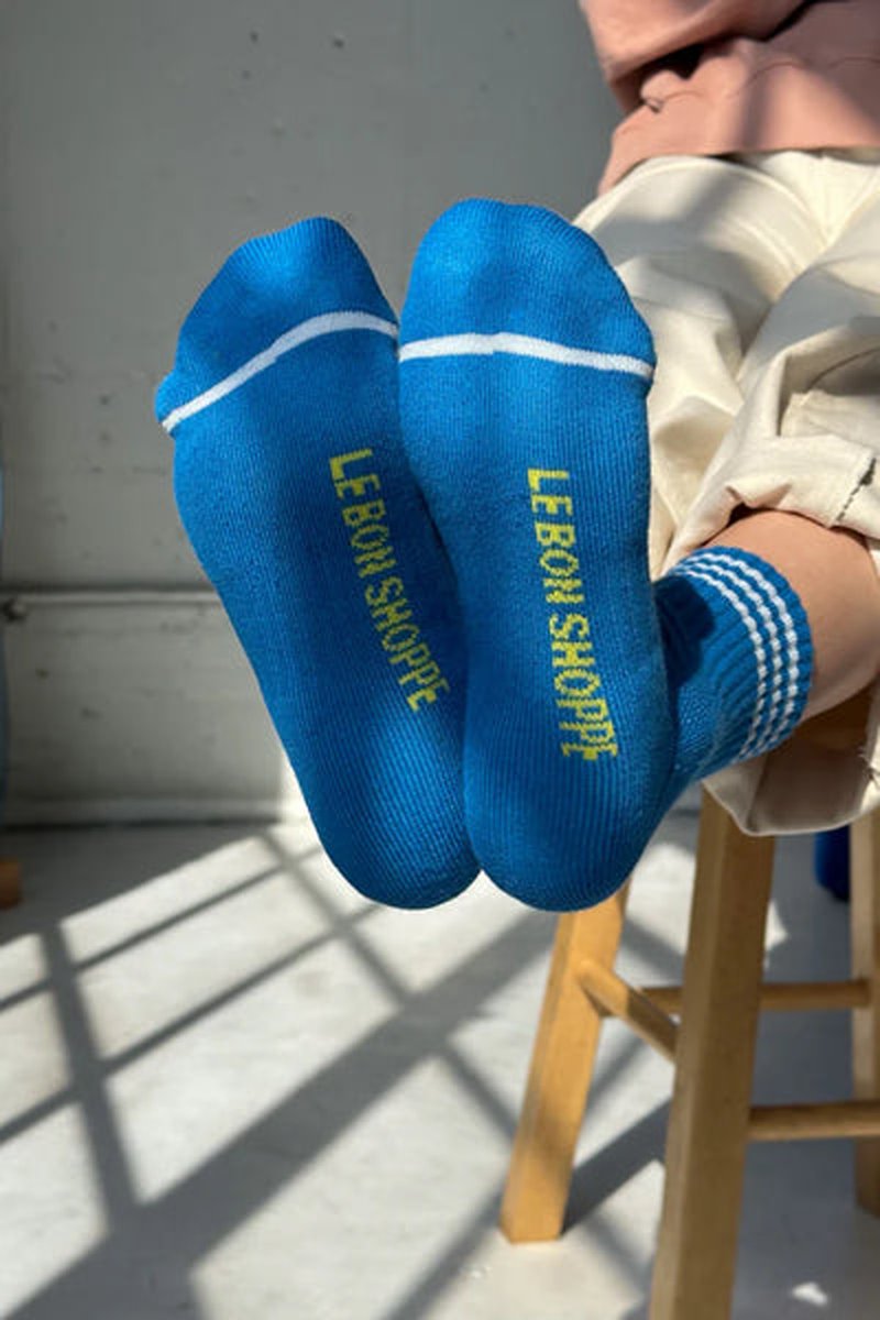 Le Bon Shoppe girlfriend sock - royal blue back Le Bon Shoppe girlfriend sock - royal blue back
