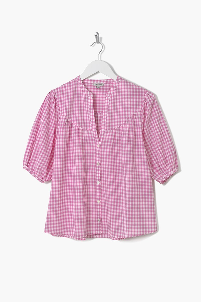 Kj's Laundry daisy top gingham 