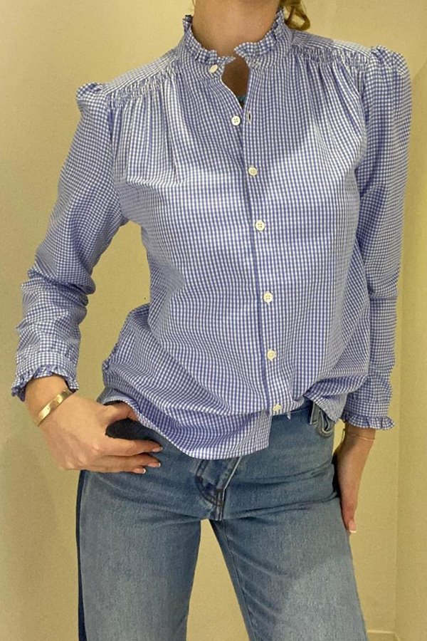 Kj's Laundry honor shirt - blue gingham