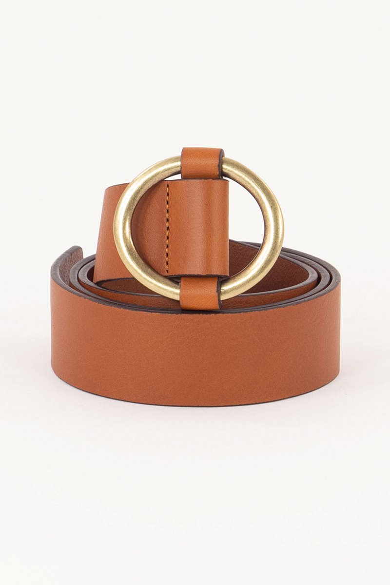 Sessun tisao belt  - golden brown leather 