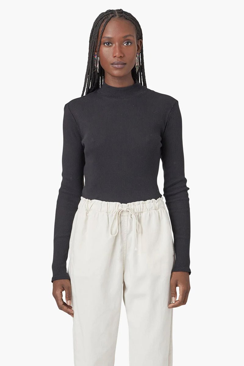 Xirena  leith knit top - black