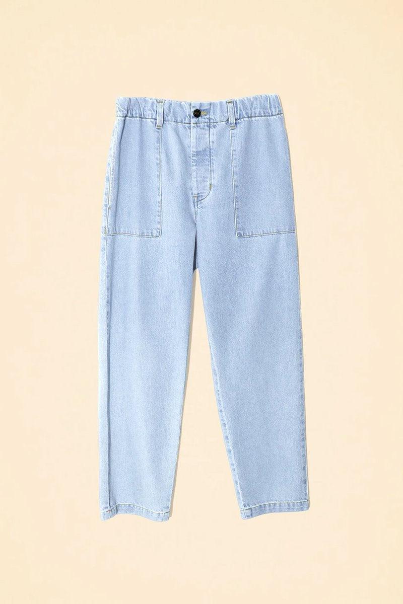 Xirena  mercer denim pant - light blue side Xirena  mercer denim pant - light blue side