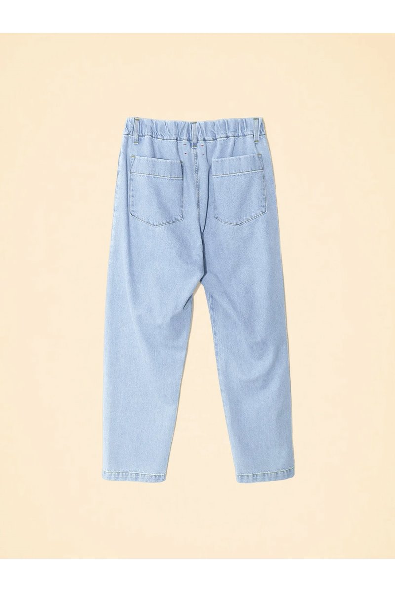 Xirena  mercer denim pant - light blue detail Xirena  mercer denim pant - light blue detail